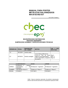 manual para postes met&aacute;licos galvanizados ma-di-02-002