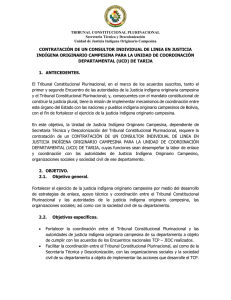 TRIBUNAL CONSTITUCIONAL PLURINACIONAL Secretaria Técnica y Descolonización