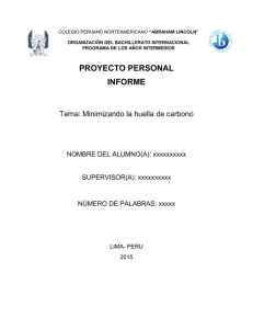 a investigaci&oacute;n - El Proyecto Personal 2015