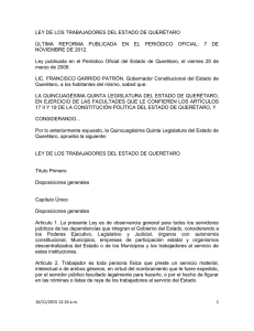 ley de los trabajadores del estado de querétaro