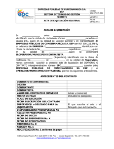 Modelo acta de liquidación contrato estatal