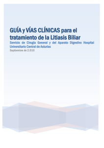 GUÍA y VÍAS CLÍNICAS para el tratamiento de la Litiasis Biliar