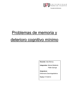 Problemas de memoria y deterioro cognitivo mínimo Pablo Quiroga