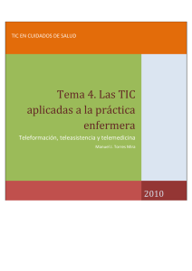 Tema 4. Las TIC aplicadas a la práctica enfermera