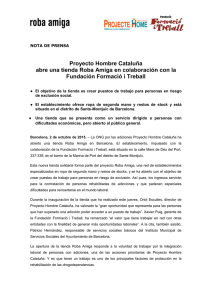 nota de prensa - Fundació Formació i Treball