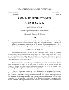 P. de la C. 1747 CÁMARA DE REPRESENTANTES