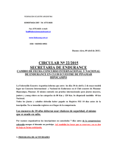 circular nº 22/2015 secretaria de endurance cambio de fecha