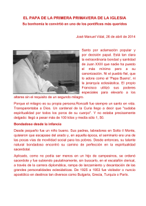 `aggiornamento`. Era la primera primavera eclesial. Juan XXIII, en