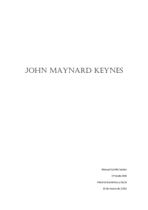 JOHN MAYNARD KEYNES Manuel Carrillo Santos 1º Grado ADE