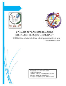 UNIDAD 3: *LAS SOCIEDADES MERCANTILES EN GENERAL*