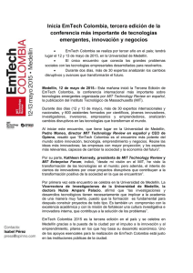 Inauguración EmTech Colombia Tercera Edición 2015