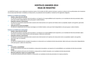 HOSTELCO AWARDS 2014 HOJA DE REGISTRO