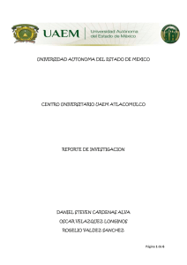 UNIVERSIDAD AUTONOMA DEL ESTADO DE MEXICO CENTRO UNIVERSITARIO UAEM ATLACOMULCO