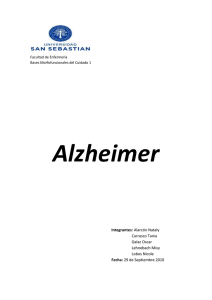 Alzheimer  Integrantes: Carrasco Tania