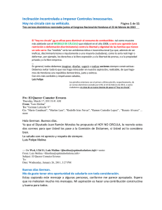 Inclinación Incontrolada a Imponer Controles Innecesarios. Hoy no