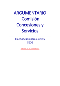 ARGUMENTARIO Comisión Concesiones y Servicios