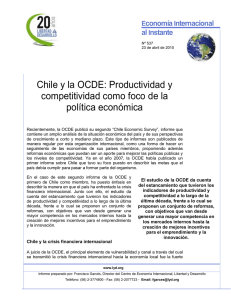Chile y la OCDE: Productividad y competitividad como foco de la conomía