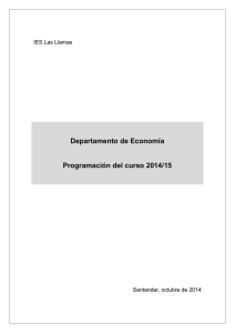Departamento de Economía Programación del curso 2014/15 IES Las Llamas