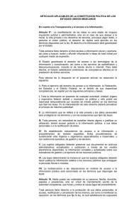 ARTICULOS APLICABLES DE LA CONSTITUCION POLITICA DE LOS ESTADOS UNIDOS MEXICANOS
