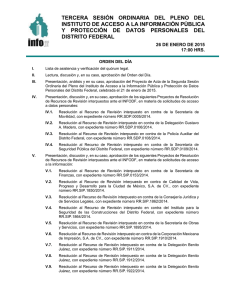 TERCERA  SESIÓN  ORDINARIA  DEL  PLENO ... INSTITUTO DE ACCESO A LA INFORMACIÓN PÚBLICA