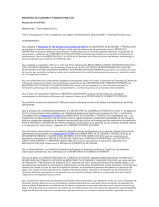 MINISTERIO DE ECONOMÍA Y FINANZAS PUBLICAS  Resolución Nº 647/2013