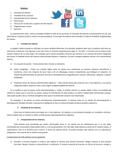 Sistemas 1.  Concepto de sistema. 2.  Finalidad de los sistemas.