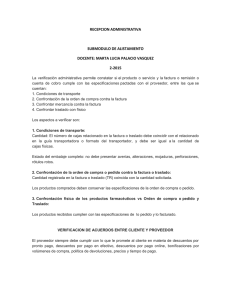 RECEPCION ADMINISTRATIVA SUBMODULO DE ALISTAMIENTO
