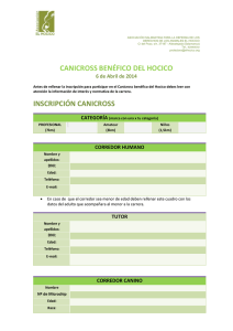 inscripción canicross categoría