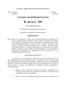 R. de la C. 339 CÁMARA DE REPRESENTANTES