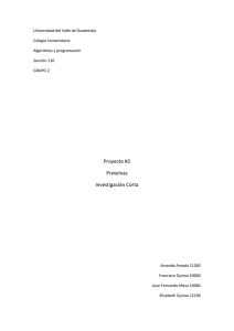 Investigación Corta - Pesos moleculares de proteinas