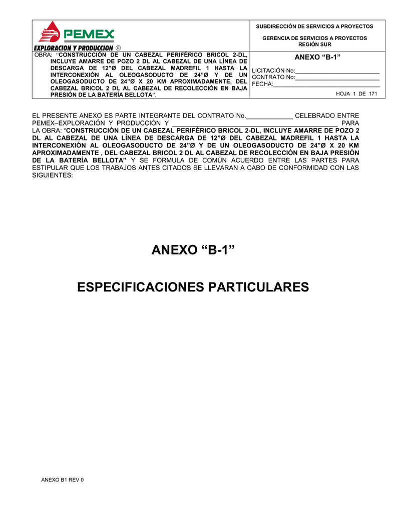 ANEXO B1 - PEMEX Exploración Y Producción PEP