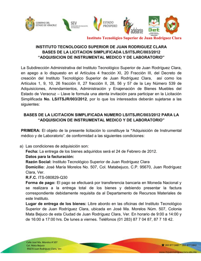 Bases I T S Juan Rodriguez Clara