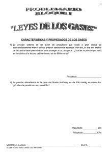 PROBLEMARIO BLOQUE I "LEYES DE LOS GASES