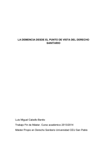 la demencia desde el punto de vista del derecho sanitario