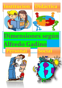 Dimensiones según Alfredo Gadino Institucion Didáctica