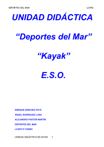 unidad kayak - deportes del mar