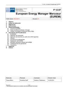 European Energy Manager Mercosur (EUREM) P 12-07
