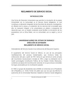 REGLAMENTO DE SERVICIO SOCIAL