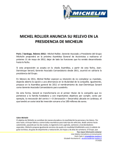 CP Michel Rollier anuncia su relevo en la presidencia de Michelin