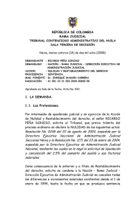 REPÚBLICA DE COLOMBIA RAMA JUDICIAL  TRIBUNAL CONTENCIOSO ADMINISTRATIVO DEL HUILA