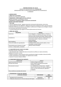 GOBIERNO REGIONAL DEL CALLAO I. GENERALIDADES 1. Objeto de la convocatoria 014-2015-GRC