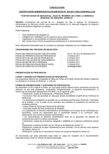 CONVOCATORIA CONTRATACION ADMINISTRATIVA DE