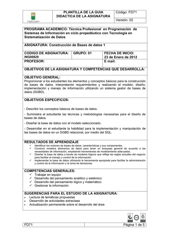 PROGRAMA ACADEMICO PROGRAMA ACADEMICO