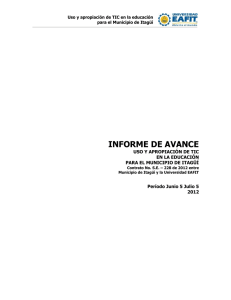 informe de avance - Universidad EAFIT