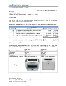 Cotización CD-RW, DVD-R, impresora hp 1505