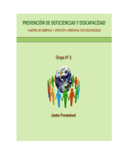 PREVENCION DE DEFICIENCIAS Y DISCAPACAIDAD