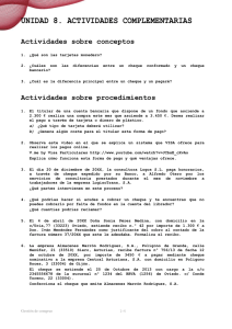 UNIDAD 8. ACTIVIDADES COMPLEMENTARIAS Actividades sobre conceptos