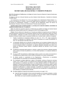 SEGUNDA SECCION PODER EJECUTIVO SECRETARIA DE HACIENDA Y CREDITO PUBLICO