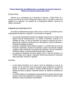 Primera Resolución de Modificaciones a las Reglas de Carácter