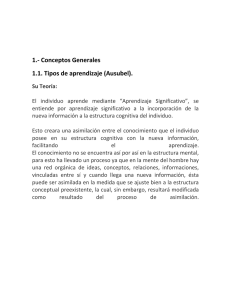 1.- Conceptos Generales 1.1. Tipos de aprendizaje (Ausubel).
